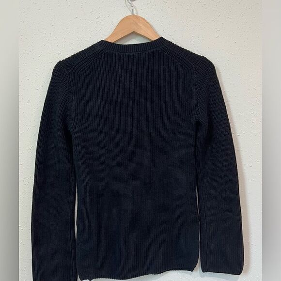 NWT Everlane The Organic Cotton Slim Crew Sweater in Black Size S - Picture 6 of 13